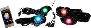 RSLD4KITCS - ColorSMART 4-LED Rock Light Kit (RGB Multi-Color w/ Black Housings)