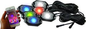 RS6PRGBW - ColorSMART 6-Pod RGB+W LED Rock Light Kit (RGB+White Multi-Color)