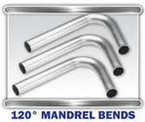 Husler Hedders 12076 Husler Hedders Mandrel Bend 120 deg. Bends Tube Size 1 7/8 in. 3 in. Radius 3.5-14.5 in. Leg Length