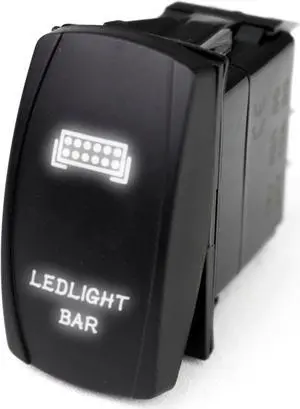 RSLJ34W - LED Rocker Switch w/ White LED Radiance (LED Light Bar)