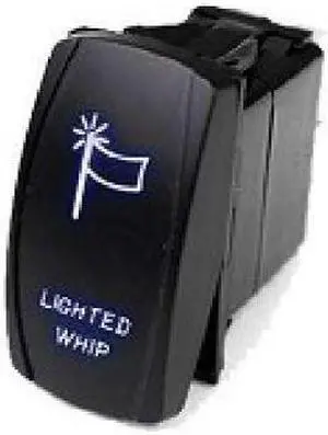 RSLJ61B - LED Rocker Switch w/ Blue LED Radiance (Lighted Whip)
