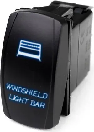 RSLJ29B - LED Rocker Switch w/ Blue LED Radiance (Windshield Light Bar)