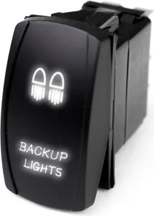RSLJ2W - LED Rocker Switch w/ White LED Radiance (Backup Lights)