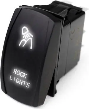 RSLJ14W - LED Rocker Switch w/ White LED Radiance (Rock Lights)