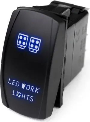 RSLJ36B - LED Rocker Switch w/ Blue LED Radiance (LED Work Lights)