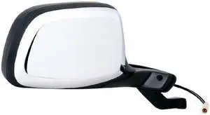 K-SOURCE 61031F 92-96 FORD BRONCO/F150-F350 RH POWER, FOLDAWAY OE MIRROR BLACK W/CHROME COVER, PADDLE DESIGN 61031F