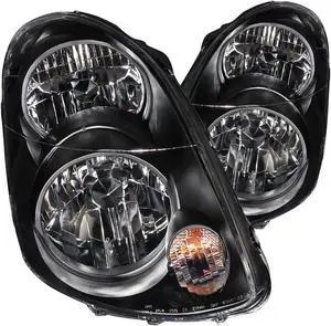 Anzo USA 121172 Infiniti G35 Black Headlight Assembly - (Sold in Pairs)