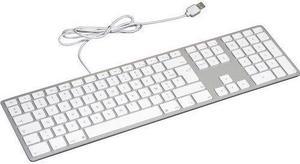 Matias Wired Aluminum Keyboard with Numeric Keypad for Mac, Silver