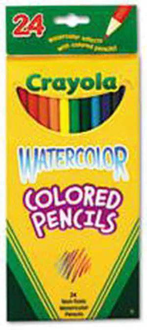 Watercolor Woodcase Pencils, 3.3 mm, 24 Assorted Colors/Set