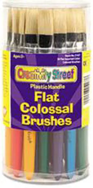 Colossal Brush, Natural Bristle, Flat, 30/Set