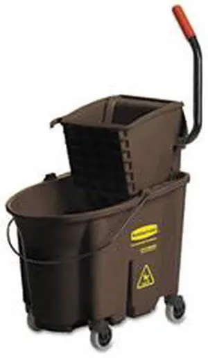 Rubbermaid Commercial 758088BN Wavebrake 35-Quart Bucket/Wringer Combinations, Brown