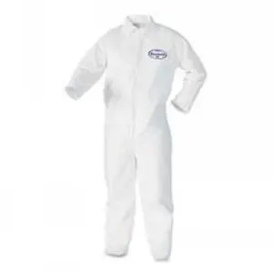 KleenGuard KCC 44303 A40 Coveralls - White - Large - 25/Carton