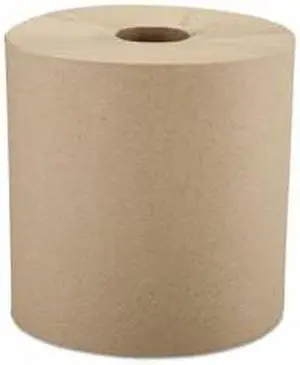 WINDSOFT Nonperforated Roll Towels 8" x 800ft Brown 6 Rolls/Carton 12806