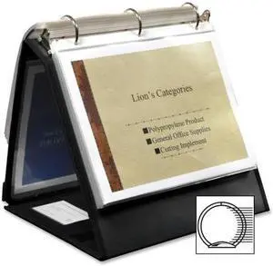 Lion Office Products Ring Binder Easel 1-1/2" Cap Horizontal 11"x8-1/2" Black