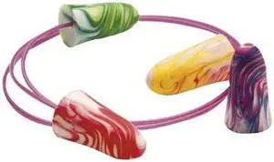 Moldex SparkPlugs Single-Use Earplugs Corded 33NRR Asst. Colors 100 Pairs 6654