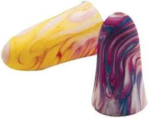 SparkPlugs Single-Use Earplugs, Cordless, 33NRR, Random Color Patterns
