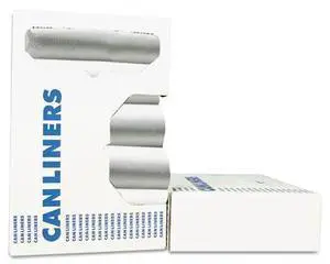 High-Density Waste Can Liners, 38 x 58, 60 gal, 17 mic, Black