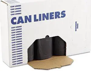 Boardwalk 517 SH-Grade Can Liners, 40 x 46, 45gal, 1.5mil, Black, 10/Roll, 10 Rolls/Carton