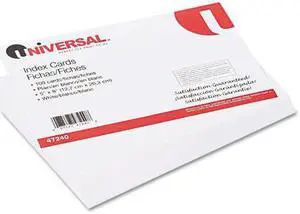 Unruled Index Cards, 5 x 8, White, 100/Pack