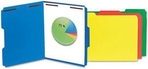 Manila Folders, 2 Fasteners, 1/3 Tab, Letter, Blue, 50/BX