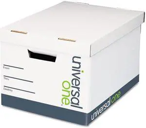 Universal Lift-Off Lid File Storage Box Legal Fiberboard White 12/Carton 95221
