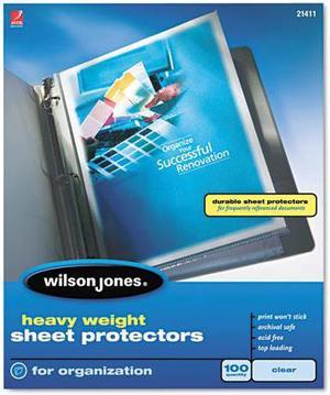 Heavy Weight Sheet Protector, Clear, 100/Box