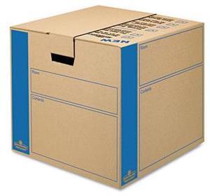 Bankers Box SmoothMove Prime Medium Moving Boxes 18l x 18w x 16h Kraft/Blue 8