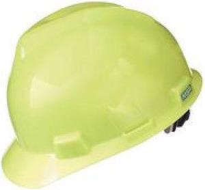 MSA SAFETY 10061512 V-Gard Front Brim Hard Hat, Type 1, Class E, Ratchet