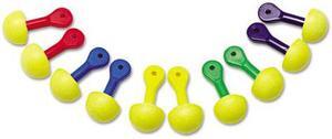 3M E·A·R Express Assorted Colored-Grip Pod Plugs, Cordless, 25NRR, Yellow/Assorted
