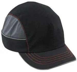 8950  Blk-Short Brim Bump Cap