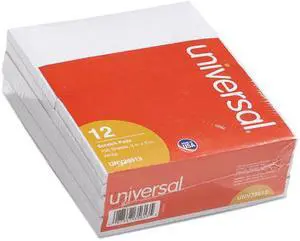 Universal Scratch Pads Unruled 3 x 5 White 100 Sheets 12/Pack M935613