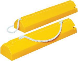 Airplane Chock,4 In H,Urethane,Yellow MONSTER MOTION SAFETY BY CHECKERS AC4614-LR
