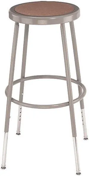 NPS Height Adjustable Stool with Round Hardboard Seat