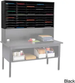 Safco E-Z Sort Gray Solid Steel Mail Sorter with Adjustable Shelves