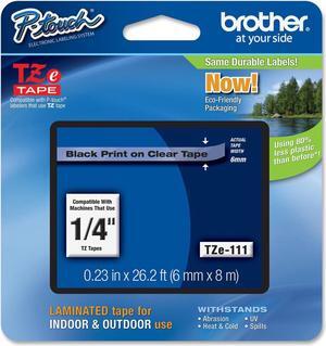 Brother TZ Black on Clear Label Tape Cartridge