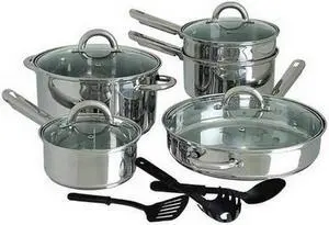 Gibson 64208.12 12 Piece Stainless Cookware Set