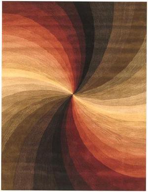Hand-Tufted Swirl Wool Area Rug (5' x 8')