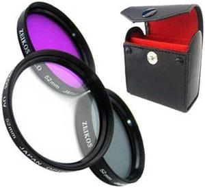 Zeikos 55 mm Multi Coated Glass Filter Kit