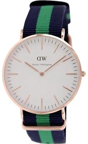 Daniel Wellington Men's Warwick White Nylon Quartz Watch