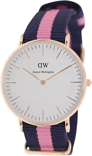 Daniel Wellington Women's Winchester White Nylon Quartz Watch