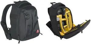 NEW Atlas Customizable Compartments for Cameras, Lenses, Accessories ,Laptop Fabric/Nylon Backpack (Black)pack of 1