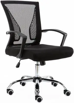 Modern Home Zuna Mid-Back Office Chair - Black/Black