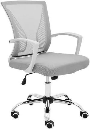Modern Home Zuna Mid-Back Office Chair - White/Gray