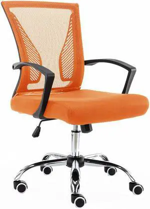 Modern Home Zuna Mid-Back Office Chair - Black/Orange