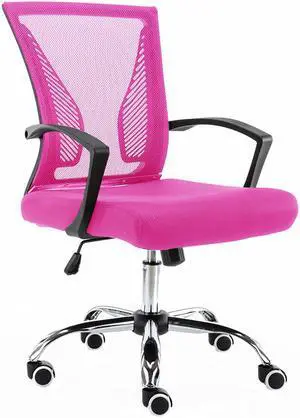 Modern Home Zuna Mid-Back Office Chair - Black/Pink