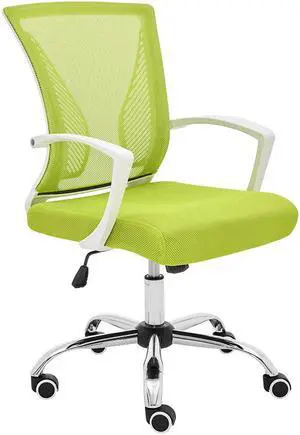 Modern Home Zuna Mid-Back Office Chair - White/Lime
