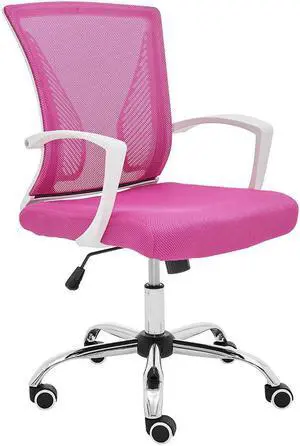 Modern Home Zuna Mid-Back Office Chair - White/Pink