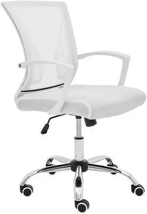 Modern Home Zuna Mid-Back Office Chair - White/White