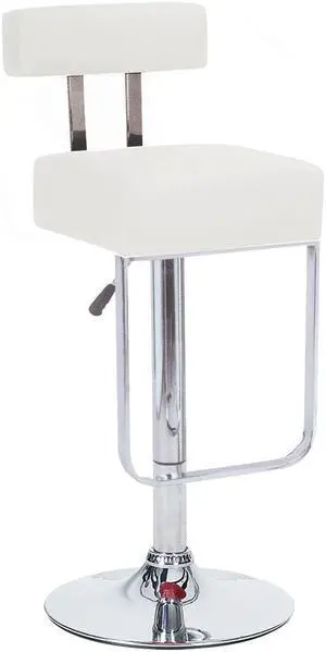 Set of 2 Modern Home Blok Contemporary Adjustable Height Counter/Bar Stool (Vanilla White)