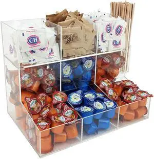 OnDisplay Acrylic Sugar/Creamer Station with Removable Top Tier